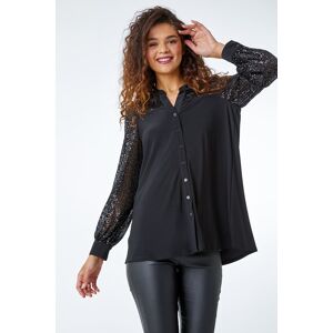 Roman Sequin Embellished Detail Blouse 12 female Roman Sequin Embellished Detail Blouse 12 female