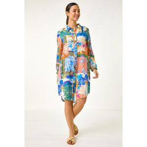 Roman Abstract Collared Shirt Dress 10 female Roman Abstract Collared Shirt Dress 10 female