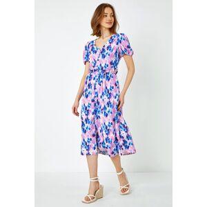 Roman Floral Print Button Detail Midi Dress 12 female Roman Floral Print Button Detail Midi Dress 12 female