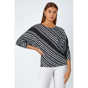 Roman Relaxed Stripe Print Stretch Top 12 female Roman Relaxed Stripe Print Stretch Top 12 female