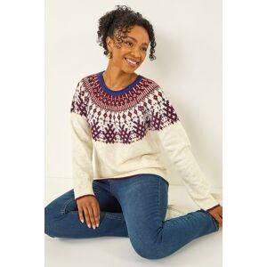 Roman Petite Fairisle Neppy Knit Jumper 8 female Roman Petite Fairisle Neppy Knit Jumper 8 female
