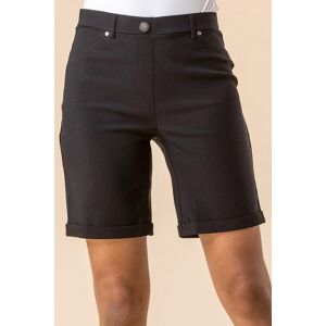 Roman Elastic Waist Turn Up Stretch Shorts 12 female Roman Elastic Waist Turn Up Stretch Shorts 12 female