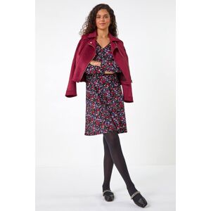 Roman Floral Print Lace Trim Stretch Dress 20 female Roman Floral Print Lace Trim Stretch Dress 20 female