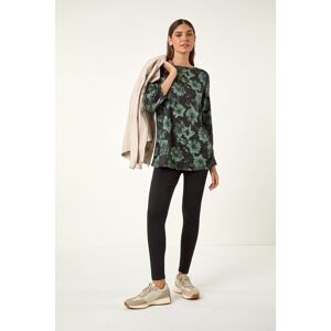 Roman Floral Print Stretch Tunic Top 12 female Roman Floral Print Stretch Tunic Top 12 female