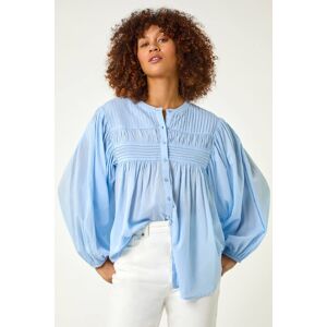 Roman Pleat Detail Button Through Blouse 20 female Roman Pleat Detail Button Through Blouse 20 female