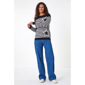 Roman Star Stripe Crew Neck Knit Jumper 16 female Roman Star Stripe Crew Neck Knit Jumper 16 female