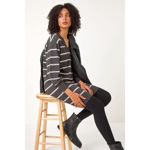 Roman Stripe V-Neck Knit Jumper Dress 18 female Roman Stripe V-Neck Knit Jumper Dress 18 female