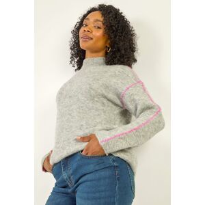 Roman Petite Contrast Stitch Knit Jumper 14 female Roman Petite Contrast Stitch Knit Jumper 14 female