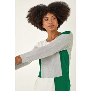 Roman Ribbed Colour Block Knit Jumper 14 female Roman Ribbed Colour Block Knit Jumper 14 female