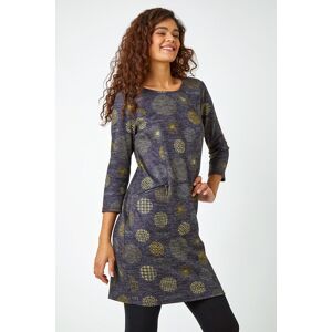 Roman Spot Print Stretch Shift Dress 18 female Roman Spot Print Stretch Shift Dress 18 female