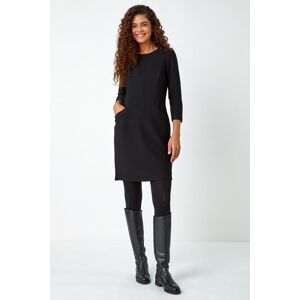 Roman Ribbed Pocket Detail Stretch Shift Dress 20 female Roman Ribbed Pocket Detail Stretch Shift Dress 20 female