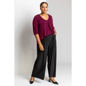 Roman Curve Plain Elastic Waist Wide Leg Trouser 18 female Roman Curve Plain Elastic Waist Wide Leg Trouser 18 female