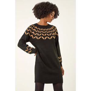 Roman Chevron Stretch Knit Jumper Dress 18 female Roman Chevron Stretch Knit Jumper Dress 18 female