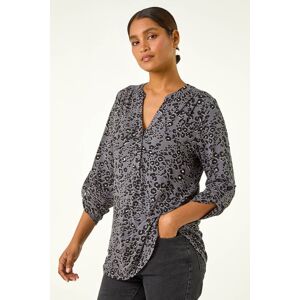 Roman Animal Print Stretch Blouse 14 female Roman Animal Print Stretch Blouse 14 female