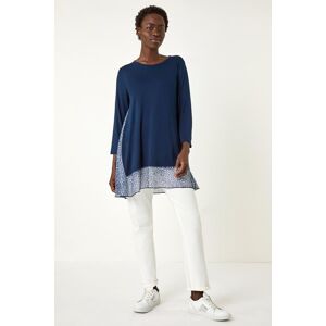 Roman Animal Print Contrast Mesh Hem Stretch Top 10 female Roman Animal Print Contrast Mesh Hem Stretch Top 10 female