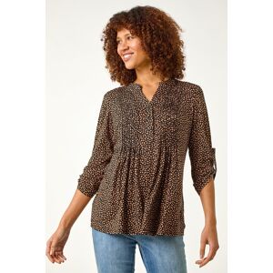 Roman Spot Print V-Neck Stretch Shirt 20 female Roman Spot Print V-Neck Stretch Shirt 20 female