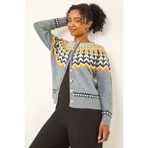 Roman Petite Fairisle Buttoned Knit Cardigan 12 female Roman Petite Fairisle Buttoned Knit Cardigan 12 female
