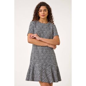 Roman Textured Frill Hem Stretch Dress 12 female Roman Textured Frill Hem Stretch Dress 12 female