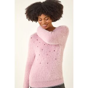 Roman Embellished Fluffy Knit Jumper 20 female Roman Embellished Fluffy Knit Jumper 20 female