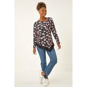 Roman Floral Puff Print Stretch Top 16 female Roman Floral Puff Print Stretch Top 16 female