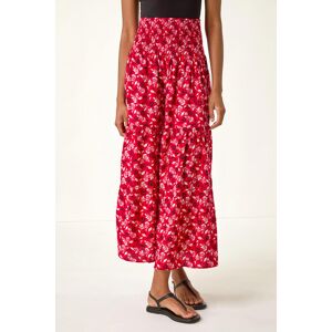 Roman UK Abstract Print Shirred Waist Maxi Skirt - Skirt Roman UK Abstract Print Shirred Waist Maxi Skirt - Skirt