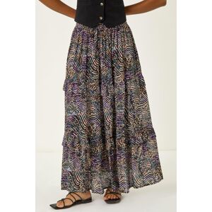Roman Abstract Contrast Print Maxi Skirt 14 female Roman Abstract Contrast Print Maxi Skirt 14 female