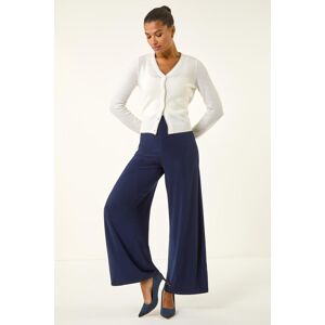 Roman Elastic Waist Wide Leg Stretch Trousers 14 female Roman Elastic Waist Wide Leg Stretch Trousers 14 female