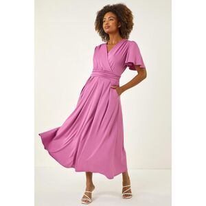 Roman Tie Back V-Neck Stretch Midi Dress 20 female Roman Tie Back V-Neck Stretch Midi Dress 20 female