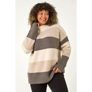 Roman Curve Colour Block Stripe Knit Jumper 30-32 female Roman Curve Colour Block Stripe Knit Jumper 30-32 female