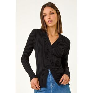 Roman Cable Split Detail Rib Jumper 12 female Roman Cable Split Detail Rib Jumper 12 female