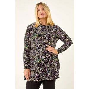 Roman Curve Spot Print Cowl Neck Top 22-24 female Roman Curve Spot Print Cowl Neck Top 22-24 female