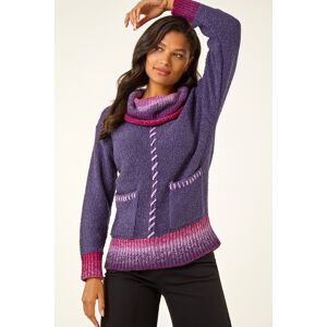 Roman Roll Neck Patch Pocket Knit Jumper 14 female Roman Roll Neck Patch Pocket Knit Jumper 14 female
