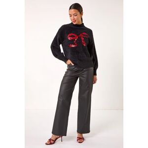 Roman Festive Sparkly Bow Knit Jumper 20 female Roman Festive Sparkly Bow Knit Jumper 20 female