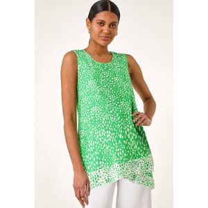 Roman Spot Print Asymmetric Vest Top 10 female Roman Spot Print Asymmetric Vest Top 10 female