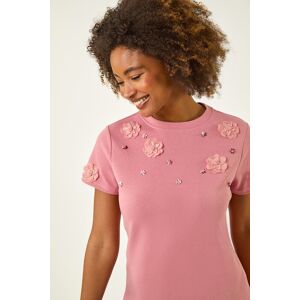 Roman Floral Applique T-shirt 20 female Roman Floral Applique T-shirt 20 female