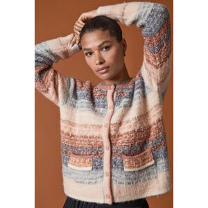 Roman Fluffy Ombre Knit Cardigan 14 female Roman Fluffy Ombre Knit Cardigan 14 female