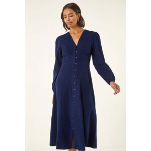 Roman Corduroy Button Through Midi Dress 16 female Roman Corduroy Button Through Midi Dress 16 female