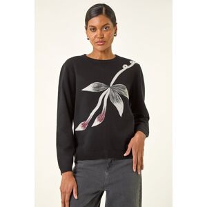 Roman Floral Hotfix Knit Jumper 10 female Roman Floral Hotfix Knit Jumper 10 female