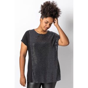 Roman Curve Sequin Embellished T-Shirt 30-32 female Roman Curve Sequin Embellished T-Shirt 30-32 female