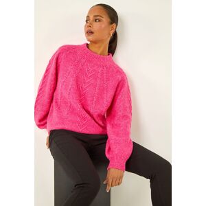 Roman Petite Cable Knit Embellished Jumper 14 female Roman Petite Cable Knit Embellished Jumper 14 female