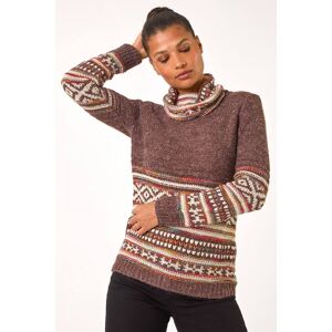 Roman Abstract Print Roll Neck Knit Jumper 20 female Roman Abstract Print Roll Neck Knit Jumper 20 female