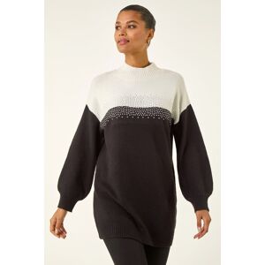 Roman Colour Block Sparkly Longline Jumper 16 female Roman Colour Block Sparkly Longline Jumper 16 female