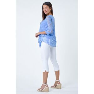 Roman Burnout Leaf Asymmetric Stretch Top 10 female Roman Burnout Leaf Asymmetric Stretch Top 10 female