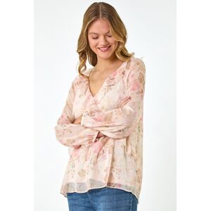 Roman Floral Print Frill Detail Top 14 female Roman Floral Print Frill Detail Top 14 female