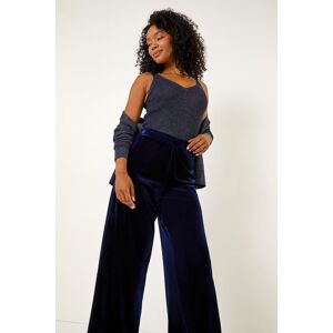 Roman Petite Wide Leg Velvet Stretch Trouser 10 female Roman Petite Wide Leg Velvet Stretch Trouser 10 female
