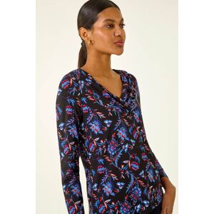 Roman Floral V-Neck Stretch Top 20 female Roman Floral V-Neck Stretch Top 20 female
