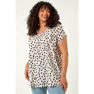 Roman Curve Spot Print Cocoon Stretch Top 26-28 female Roman Curve Spot Print Cocoon Stretch Top 26-28 female