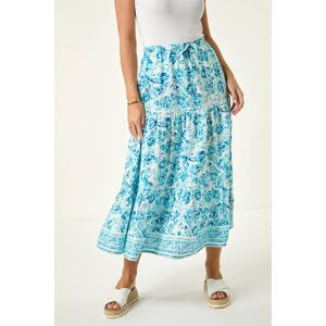 Roman Petite Floral Print Tie Midi Skirt 18 female Roman Petite Floral Print Tie Midi Skirt 18 female