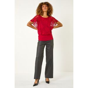 Roman Rose Burnout Bubble Hem Top 18 female Roman Rose Burnout Bubble Hem Top 18 female