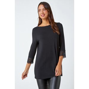 Roman Plain Lace Trim Stretch Top 10 female Roman Plain Lace Trim Stretch Top 10 female